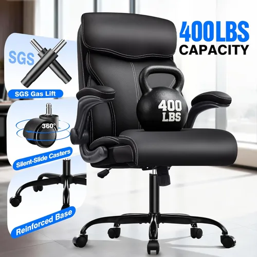 Vista 8 de AreShark Silla de oficina – Silla ejecutiva de escritorio cómoda transpirable con respaldo alto y soporte lumbar, silla ergonómica de cuero