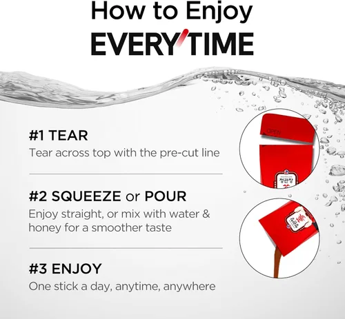 Vista 7 de JUNG KWAN JANG Everytime - Extracto de ginseng rojo coreano en barra de 1,000 mg y pomelo – Bebida energética vegana con raíz de ginseng suplementos