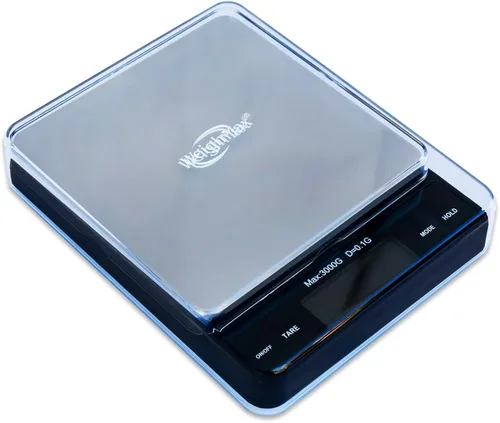 Vista 5 de Weighmax Duo Series W-7800 - Báscula de bolsillo digital Pro de alta precisión de 0.1 g/0.01 oz, 105.82 oz, sirve como báscula de cocina y báscula