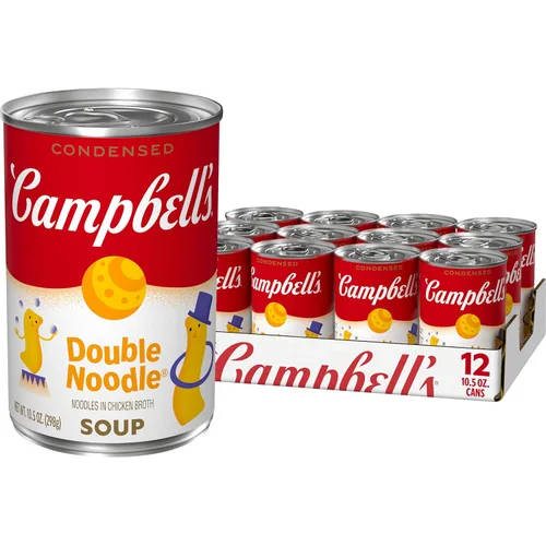 Vista 54 de Campbell's Sopa condensada para niños, sopa de fideos dobles, lata de 10.5 onzas (paquete de 4) (caja de 6)