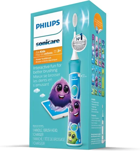 Vista 9 de Philips Sonicare Cepillos de dientes eléctricos recargables conectados por Bluetooth para niños de 3 años, interactivos para un mejor cepillado
