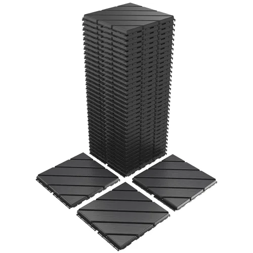 Vista 14 de VANCASTLE - Baldosas entrelazadas de plástico para plataformas, de 11.8 x 11.8 pulgadas (paquete de 9), suelos para patio impermeables