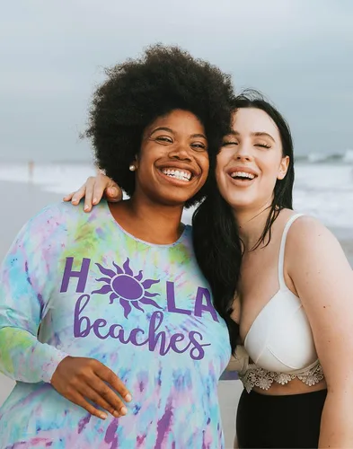 Vista 2 de HDE Camiseta de natación de manga larga de secado rápido UPF 50 para mujer, talla grande