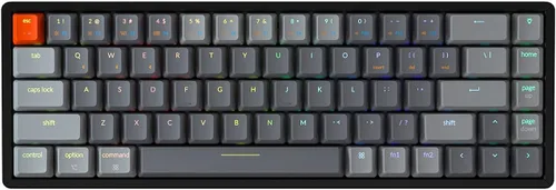 Vista 8 de Keychron Teclado compacto K6 de 68 teclas, teclado mecánico inalámbrico Bluetooth/con cable con marco de aluminio retroiluminado LED RGB compatible