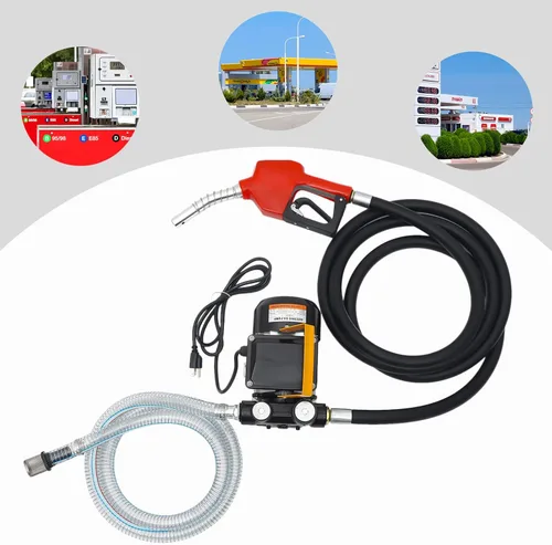 Vista 7 de Bomba eléctrica de transferencia de combustible, bomba de transferencia de combustible diesel eléctrica de 110 V, bomba autocebante con kit