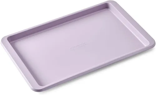 Vista 15 de KitchenAid Bandeja para hornear de acero aluminizado antiadherente de ingeniería suiza, apta para lavavajillas, Agave, 9x13 pulgadas