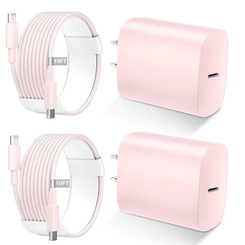 Vista 18 de Cargador para iPhone 16 15 Pro Max de carga rápida, bloque de carga USB C de 20 W para iPhone 16 15 con cable de carga tipo C de 3 metros