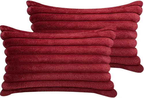 Vista 11 de Juego de 2 fundas de almohada decorativas de 16 x 16 pulgadas, fundas decorativas de piel sintética para cama, sofá, funda de almohada suave