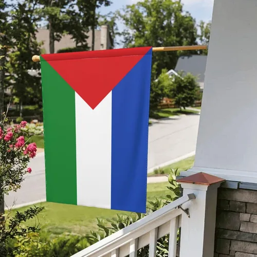 Vista 6 de Bandera de la Provincia de Guanacaste de doble cara de 28 x 40 pulgadas, banderas de bienvenida para exteriores, patio, césped, bandera decorativa