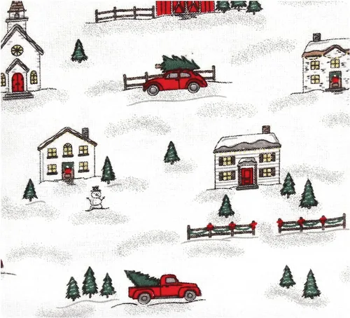 Vista 3 de Hudson Baby Unisex Baby Cotton Flannel Receiving Blankets, Christmas Scene, One Size (Pack of 2)