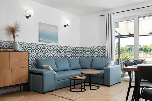 Vista 5 de COLAMO LUXURY Swatch - Azulejo despegable y adhesivo azul brillante, autoadhesivo para salpicadero de cocina para pared de acento, azulejo de pared