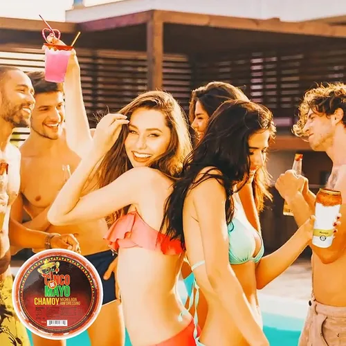 Vista 5 de Cinco de Mayo Chamoy - Aderezo para borde de cóctel (1 recipiente de 7.6 onzas)