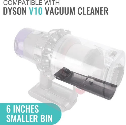 Vista 2 de Contenedor corto de 6 pulgadas compatible con Dyson V10 SV12 Aspiradora Pequeña Ciclón Baffle Cubo de Polvo Piezas de Repuesto