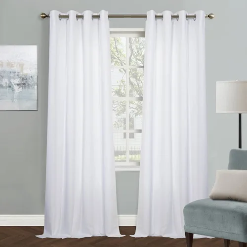 Vista 29 de MYSKY HOME - Cortinas opacas amarillas para sala de estar y dormitorio, cortinas de 84 pulgadas de largo, con ojales, cortinas de oscurecimiento