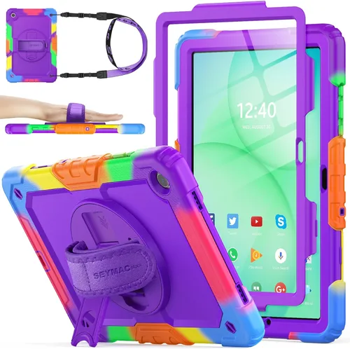 Vista 28 de SEYMAC stock Funda para Samsung Galaxy Tab A8 de 10.5 pulgadas, funda de protección contra caídas de cuerpo completo con protector de pantalla