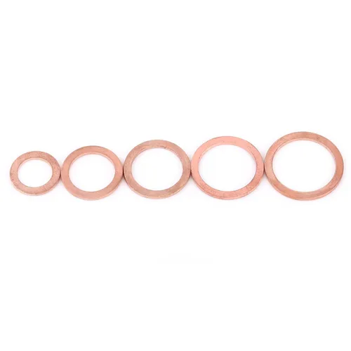 Vista 3 de 150pcs Metric 15 Sizes Copper Flat Washers Gaskets Assortment Set Kit, Plain Washer, Metal Washer,with Box