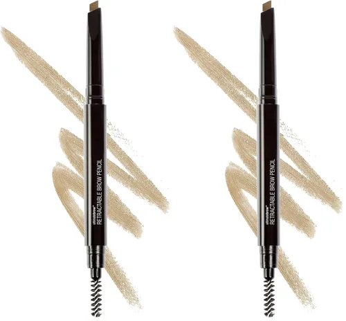 Vista 12 de wet n wild Lápiz definidor retráctil de cejas definitivo, color marrón ceniza, cepillo de cejas de doble cara, punta fina, formas, define, rellena