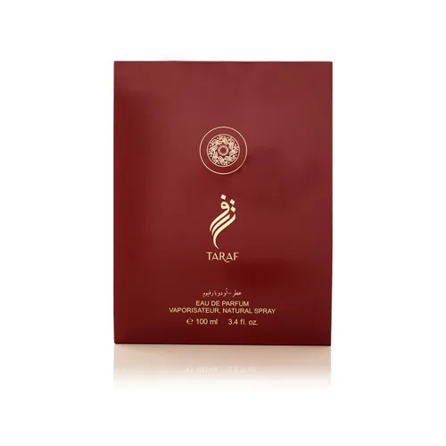 Vista 3 de Arabian Oud TARAF 3.4 fl oz Eau de Parfum Unisex Mejorana, Rosa Búlgara, Piel y Ámbar Cedro Aromático y Oriental Aromatico.