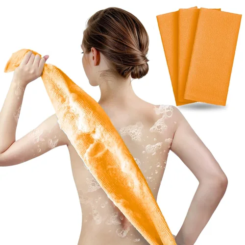 Vista 12 de ARCH&M Toalla Exfoliante, Toalla de Baño Japonesa, Exfoliante Coreano, Exfoliante Corporal de Nailon, Exfoliante de Espalda para Ducha, Alternativa