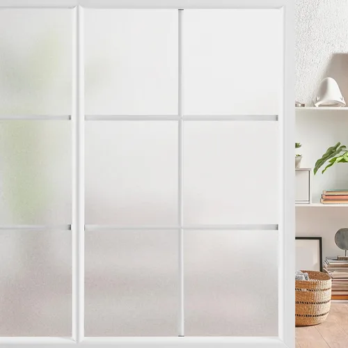 Vista 10 de NINETREX Película de privacidad para ventana, película esmerilada de vitrales, calcomanías decorativas de vinilo 3D, adhesivo estático no adhesivo