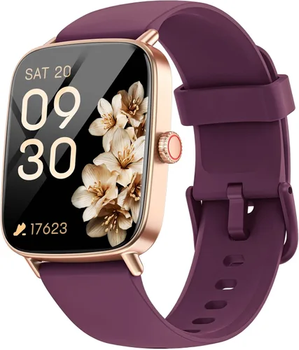 Vista 12 de Reloj inteligente para mujeres, reloj inteligente HD de 1.85 pulgadas, compatible con iPhone/Samsung/Android (respuesta/hacer llamadas), más de 100