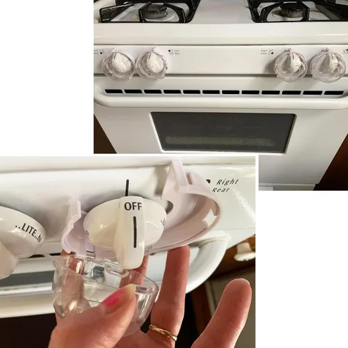 Vista 4 de Juego de 4 fundas para pomos de estufa de gas para protectores de seguridad infantil