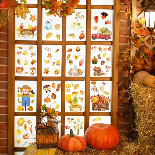 Vista 6 de Adhesivos navideños para ventanas de vidrio de doble cara