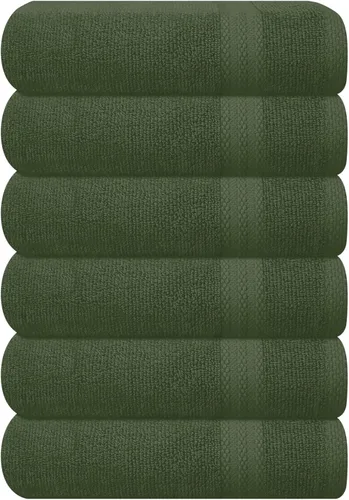 Vista 129 de GLAMBURG Sábana de baño de algodón extra grande premium de 700 GSM 35x70 - 100% algodón peinado - Calidad de hotel y spa de lujo - Duradera