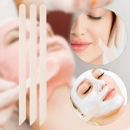 Vista 5 de 1000 palitos de cera de madera, pequeños aplicadores de encerado, espátulas de cera para manualidades de madera para depilación y piel suave