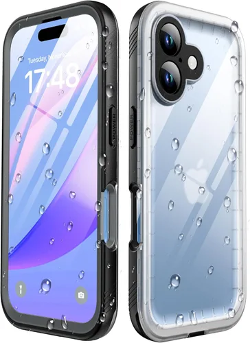 Vista 39 de SPORTLINK Funda impermeable para iPhone XR, protector de pantalla integrado a prueba de golpes, resistente al polvo, protección militar, resistente