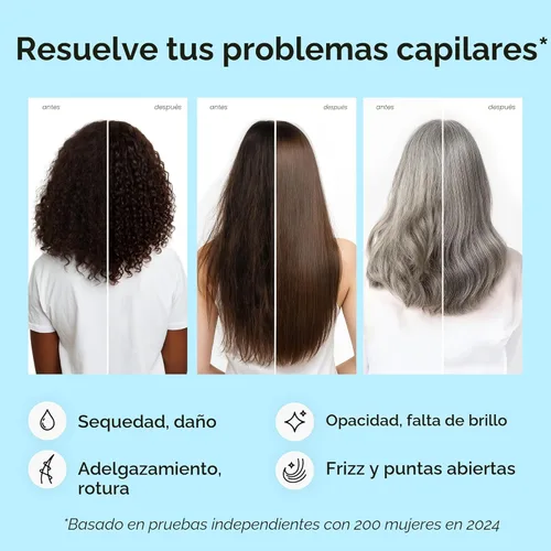 Vista 4 de Aceite para el Cabello MAREE para Cabello Encrespado - Cápsulas de Keratina con Vitaminas para el Cabello y Aceites de Jojoba y Argán - Suero Anti