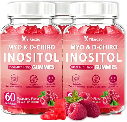 Vista 8 de Myo-Inositol & D-Chiro Inositol Gummies, Raspberry Flavor