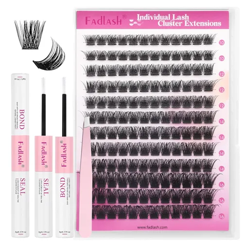 Vista 110 de Extensiones de pestañas de colores 10D, 1000 unidades, extensiones de pestañas postizas en abanico de pestañas marrones, mezcla de volumen