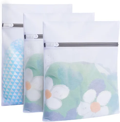 Vista 18 de BAGAIL Bolsas de lavandería de malla para lencería íntima y delicadas, 5 unidades (1XL, 2L, 2M)
