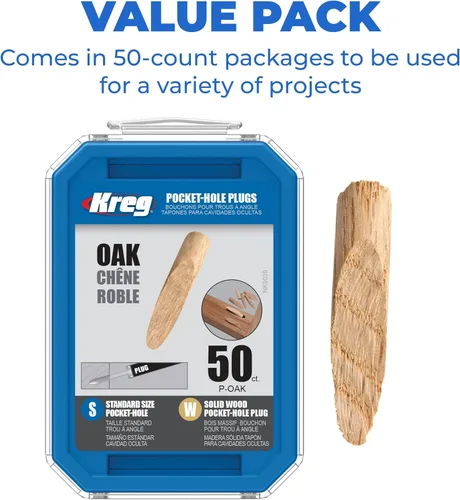 Vista 4 de Kreg P-OAK - Tapones de bolsillo de madera maciza - Roble