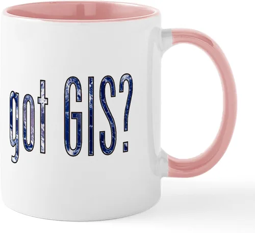 Vista 9 de CafePress Taza de café de cerámica con texto en inglés "It's A Big World/Got GIS?", taza de té de 11 onzas