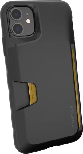 Smartish - Funda tipo cartera para iPhone 11, diseño de cartera volumen 1 [delgada + protectora] con tarjetero - probada para caídas con ranura