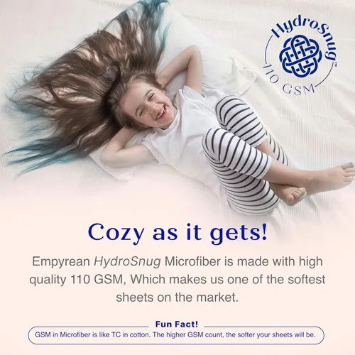 Vista 5 de Empyrean Bedding Sábanas de cama para King Sábanas bajeras de 14 a 16 pulgadas Sábana bajera de bolsillo profundo tamaño King Sábana bajera súper