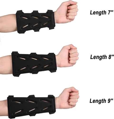 Vista 7 de KRATARC Protector de Brazo de Tiro con Arco Ajustable Protector de 3 Correas Accesorio Ligero de Caza Tiro al Blanco Adulto Unisex Protectores
