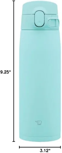 Vista 7 de Zojirushi SM-VA60-AM - Botella de agua con una sola presión de acero inoxidable sin costuras, 20.3 fl oz (600 ml), azul menta