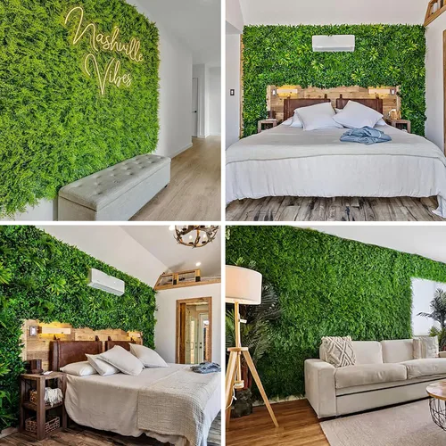 Vista 3 de 3rd Street Inn Panel de vegetación, pared de seto artificial, telón de fondo de pared de plantas falsas, pantalla de privacidad, paneles Banyan