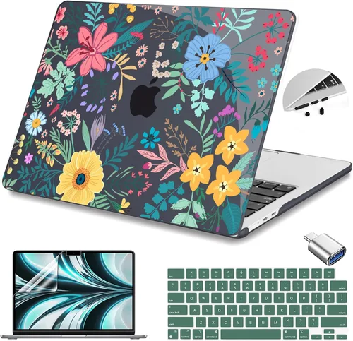 Vista 16 de Teryeefi Funda rígida para MacBook Air M3, M2, M4, MacBook Air de 13 pulgadas 2025, 2024, 2023, 2022, versión A3240, A3113, A2681, carcasa rígida
