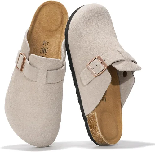 Vista 11 de Zuecos de cuero genuino 100% de grano completo para hombres - Zapatos de Negro