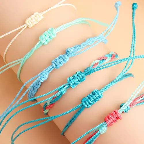 Vista 7 de Long tiantian Friendship Bracelets Boho Anklets for Women Waterproof String Bracelets Summer Beach Jewelry Trendy Stuff Adjustable Wave Surfer