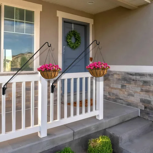 Vista 3 de ERYTLLY 2 Paquetes de Ganchos de Cubierta Resistentes Montados en Pared, Gancho de Cubierta Extensible y Ajustable para Colgar Comedero de Pájaros