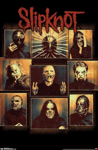 Vista 13 de Trends International Slipknot - Póster de pared a prueba de balas, 22.4 pulgadas de largo x 14.7 pulgadas, versión enmarcada en madera de granero