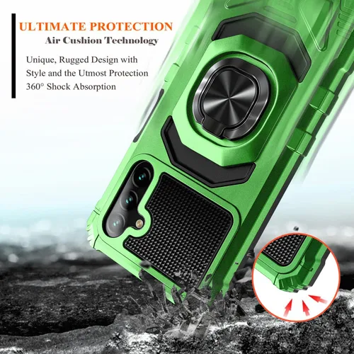 Vista 4 de NZND Funda para Samsung Galaxy A13 5G con protector de pantalla de vidrio templado (cobertura máxima), protección de cuerpo completo