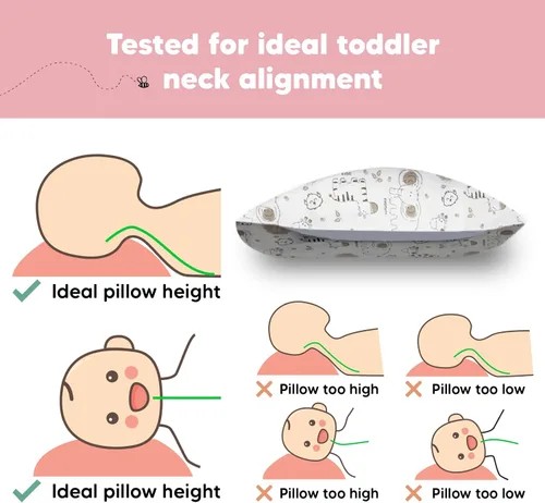 Vista 6 de KeaBabies Almohada para niños pequeños con funda de almohada, almohada My Little Dreamy de 13 x 18 pulgadas, almohadas de algodón orgánico