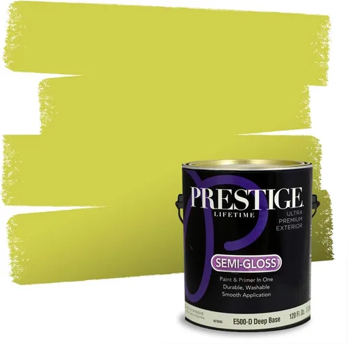 Vista 237 de PRESTIGE Pinturas de pintura exterior e imprimación en uno, 1 galón, plano, combinación comparable de Benjamin Moore* Manzanilla*