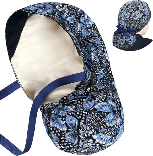 Vista 15 de ABAMERICA Scrub Caps for Women Surgical Caps Nurse Hat Functional Ponytail Holder for Long Hair Single or Satin-Lined